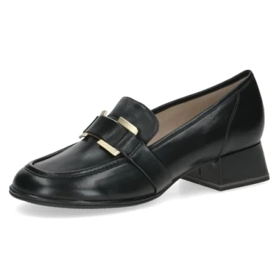 Abbildung von CAPRICE Damen Pumps aus Leder Kleiner Absatz, Schwarz (Black Nappa), 36 EU