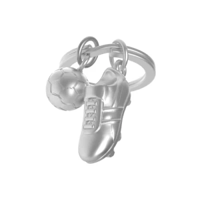 Abbildung von O meta[l]morphose Metalorphose Schlüsselanhänger Fußball MTM281 01, chrom, 7,2 x 2.2, Schuh und