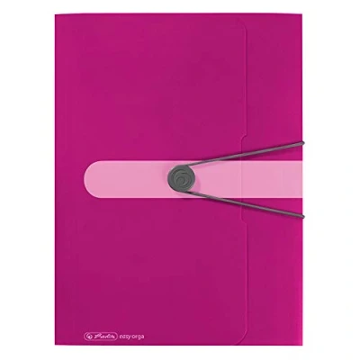 Abbildung von 3 x Herlitz Gummizugmappe PP A4 beere opak to go