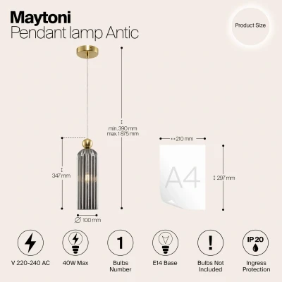Abbildung von MAYTONI DECORATIVE LIGHTING Pendelleuchte Antic
