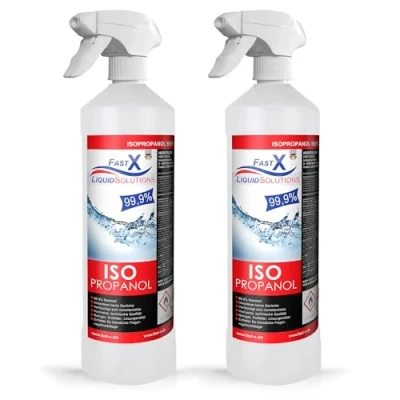 Abbildung von Isopropanol 99,9% Reiniger in Sprühflasche 2x1 Liter Hochprozentiger IPA Reinigungsalkohol für Haushalt &amp; Elektronik Made Germany (Spray Liter)