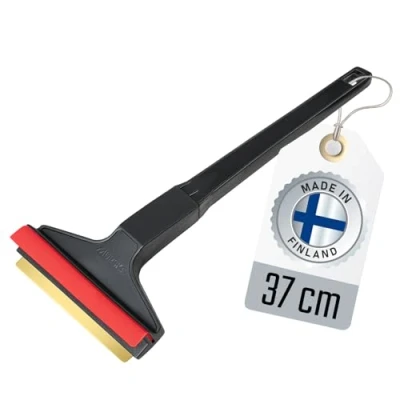 Abbildung von Eiskratzer lang Messing Auto Murska Eisschaber 370mm Messingklinge Scheibenkratzer Eis Schaber Kratzer Winter für Bus VAN Transporter SUV aus Finnland (L&amp;P A055 Schwarz Rot)