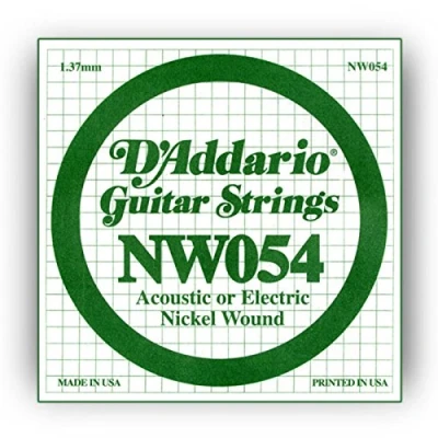 Abbildung von D&#039;Addario NW054 Nickel Einzelsaite für Gitarren 0,14 cm (0,054 Zoll)
