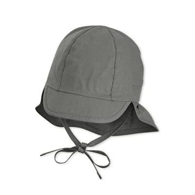 Abbildung von Sterntaler Baby Unisex Schirmmütze mit Nackenschutz Baby, Mützen aus Baumwolle dunkelgrün, 47