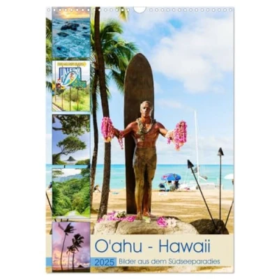 Abbildung von O&#039;ahu Hawaii, Bilder aus dem Südseeparadies (Wandkalender 2025 DIN A3 hoch), CALVENDO Monatskalender