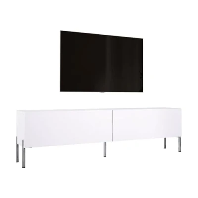 Abbildung von 3E 3xE living.com TV Schrank in Weiß Matt mit Beinen Chrom, A: B: 170 cm, H: 52 T: 32 cm