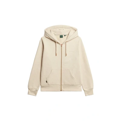 Abbildung von Superdry Essential LOGO ZIP Sweatjacke, Damen, Größe: 38, Light oat marl