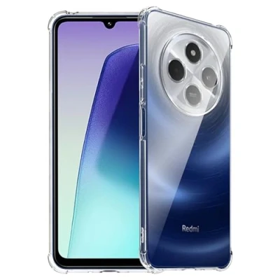 Abbildung von FDHYFGDY Schutzhülle für Xiaomi Redmi 14C 4G / Poco C75 Hülle, transparente stoßfeste Silikon Handyhülle, klare, weiche TPU Stoßstangenabdeckung Case Handyhülle