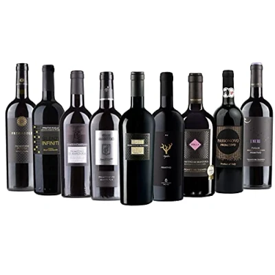 Abbildung von 9 er Primitivo Probierpaket Rotwein aus Italien Apulien trocken x 0,75l