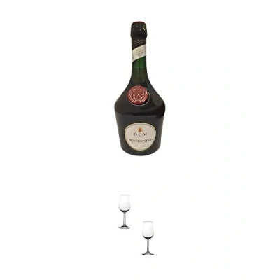 Abbildung von Benedictine Dom Likör Frankreich 0,7 Liter + Nosing Gläser Kelchglas Bugatti mit Eichstrich 2cl und 4cl 2 Stück
