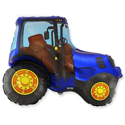 Abbildung von Ballonim® Traktor blau ca. 80cm Luftballons Folienballon Party DekorationGeburtstag