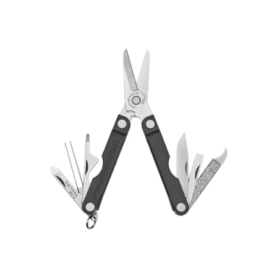 Abbildung von Leatherman Micra Edelstahl Multi Tool für Ihren Schlüsselanhänger, mit Federschere und 9 weiteren Utensilien den täglichen Gebrauch, Gehäuse in Schiefer