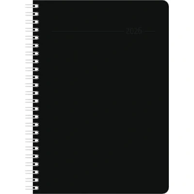 Abbildung von Wochenplaner Balacron schwarz 2026 Büro Kalender A5 Cheftimer black Ringbindung 1 Woche 2 Seiten 128 Zettler
