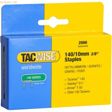 Abbildung von Tacwise Heftklammern 140/10mm verzinkt VE=2000 Stück