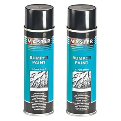 Abbildung von Troton Kunststoff Struktur Spray 2 x 500ml Schwarz Bumper Paint Structure Dunkelgrau Lack mit Acrylharz