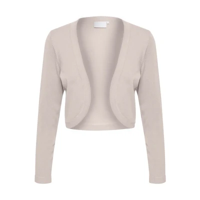 Abbildung von Kaffe Astrid Bolero Strickjacke, Damen, Größe: Large, Cobblestone