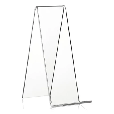 Abbildung von VITAdisplays® Schrägsteller, Buchständer, Warenträger als Buchstütze aus PLEXIGLAS® (Transparent, 15 cm)