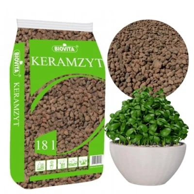Abbildung von BIOVITA Blähton, Tongranulat zur Drainage 8 16 mm Blähton Granulat für Zimmerpflanzen 18L