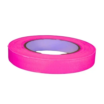 Abbildung von UV FLOOR Gaffer Fluoreszierende rosa Aufkleber Premium Qualität Neon Zubehör Party Dekorativer Klebestreifen 1,9cm x 25 m