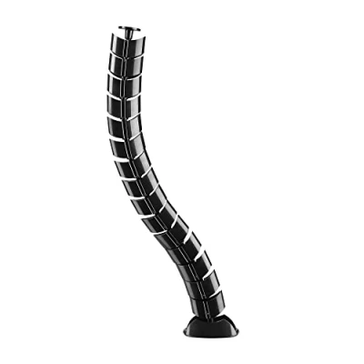 Abbildung von InLine® Kabelkanal flexibel, vertikal für Tische, 2 Kammern, 0,80m, schwarz