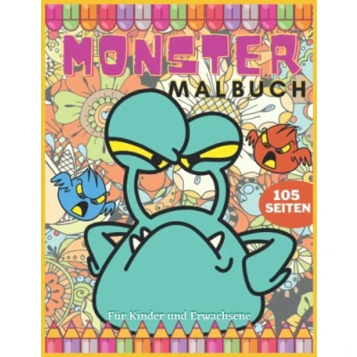 Abbildung von Monster Malbuch für Kinder und Erwachsene: Mandalas Achtsamkeit,Das Mandala Mädchen Jungen. Mit vielen zum Ausmalen