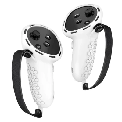 Abbildung von Digicharge Schutzhülle für Meta Quest 3S / 3 Touch Controller, Silikon Hülle MetaQuest VR Fallschutz mit Verstellbarer Handschlaufe
