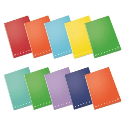 Abbildung von Pigna Monocromo 100 Gr. A4 40Blätter Mehrfarben Notizblock, A4, 10 Stück