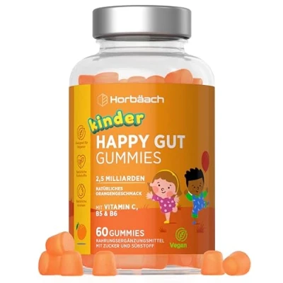 Abbildung von Biotisch Gummibärchen Kinder Bakterienstämme Lactobacillus mit Vitamin C B3 B5 B6 Darmbakterien Vegane Kapseln Alternative Kinderkomplex Ananasaroma 60 Kids Biotic Gummies Horbaach