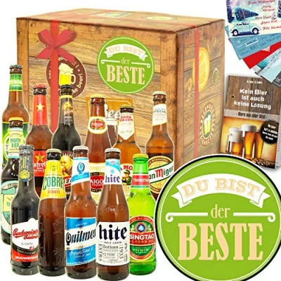 Abbildung von Du bist der Beste/Geschenk 12x Bier Welt/bester Freund Geburtstagsgeschenk