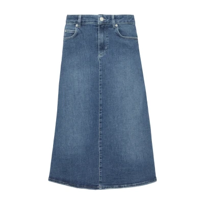 Abbildung von comma casual identity Ausgestellter Jeansrock, Damen, Größe: 46, Blau