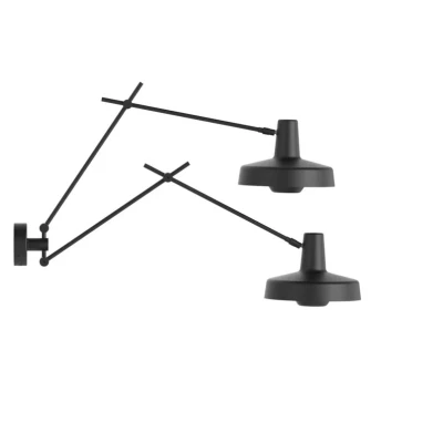 Abbildung von GRUPA Arigato Wandleuchte 2 flammig 70cm schwarz