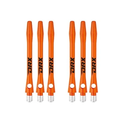 Abbildung von RED DRAGON DRX Coated Aluminium Medium Orange Logo Dart Stems (Shafts) 2 Sets per Pack (6 in total)