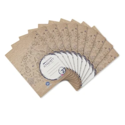 Abbildung von Landré Schulheft A4 Recycling, 16 Blatt, Lin. 27, liniert mit Rand, 10 Stück