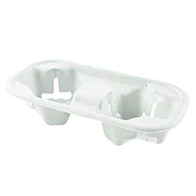 Abbildung von NatureStar Becherhalter Bio Double Zuckerrohr weiß für 2 Becher VE=50