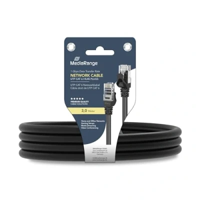 Abbildung von MediaRange MRCS116 Netzwerkkabel 3 m Schwarz (3 m, Schwarz)