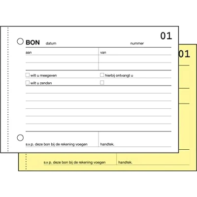 Abbildung von SIGEL Expres 40266 Bonboekje, holländische Lieferscheine A6 quer, 5 Stück á 2x50 Blatt, aus nachhaltigem Papier