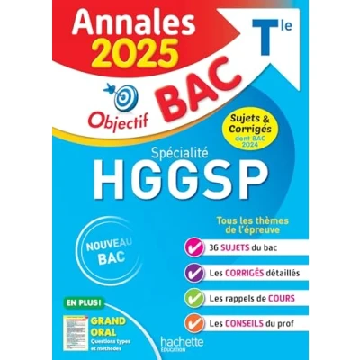 Abbildung von Annales Objectif BAC 2025 Spécialité HGGSP sujets et corrigés