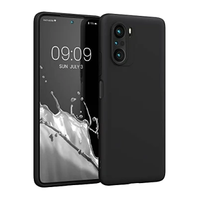Abbildung von kwmobile Hülle kompatibel mit Xiaomi Mi 11i / Poco F3 weiches TPU Silikon Case Cover geeignet für kabelloses Laden Schwarz