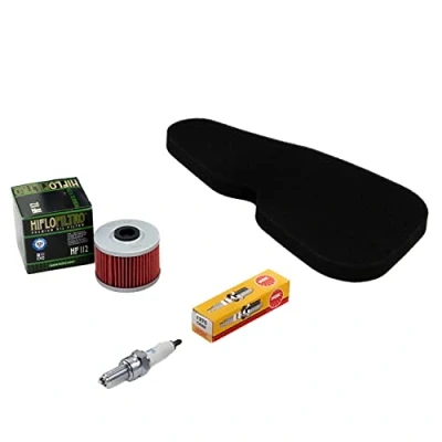Abbildung von Wartungspaket Luftfilter + Ölfilter Zündkerze für Kawasa ki BN 125 A BN125 Eliminator BN125A Bj 1998 2007