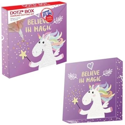 Abbildung von Diamond Dotz Box 22 x cm Unicorn Believe in Magic