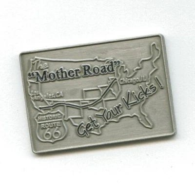 Abbildung von hegibaer Historic Route 66 America&#039;s Mainstreet Mother Road USA Badge Pin Anstecker 0570