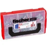 Abbildung von fischer FixTainer DuoPower mit Schraube, Dübelbox 210 Schrauben &amp; Dübeln (60 Stk. 6 x 30, 30 8 40, 15 10 50), universelles Set zur Befestigung