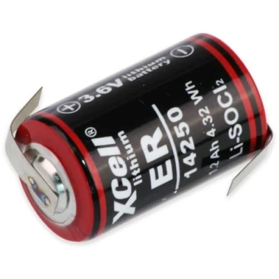 Abbildung von Kraftmax Lithium 3,6V Batterie LS14250 1/2 AA Zelle Lötfahne LF Z Form