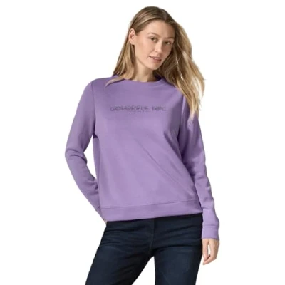 Abbildung von Cecil LOOK Sweatshirt, Damen, Größe: Large, Lila