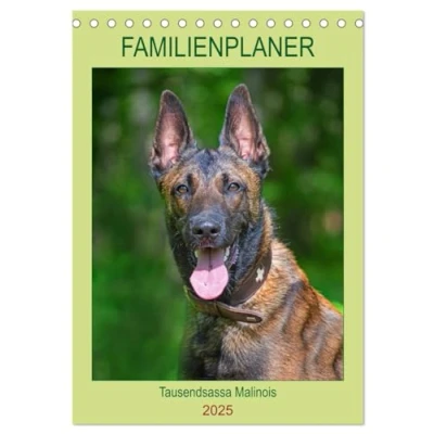 Abbildung von Familienplaner Tausendsassa Malinois (Tischkalender 2025 DIN A5 hoch), CALVENDO Monatskalender