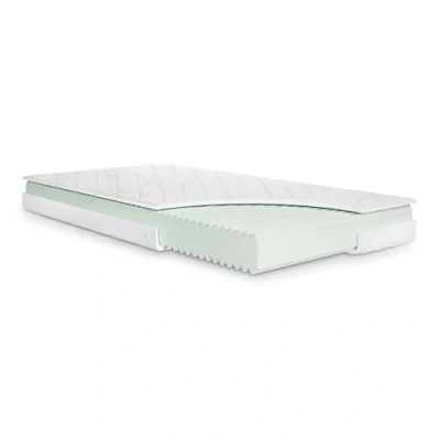 Abbildung von Julius Zöllner Jugendmatratze Soft Junior Hochwertige Juniormatratze, Premium Komfortschaum mit Wellenprofil, OEKO TEX Standard 100, Made in Germany, Größe 140x200cm
