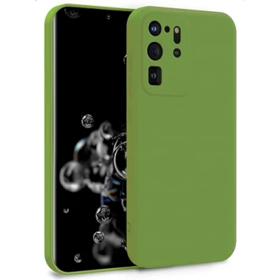 Abbildung von MyGadget Hülle für Samsung Galaxy S20 Ultra Zweilagige Handyhülle mit Kameraschutz Cover Innenfutter &amp; Silikon außen Grün