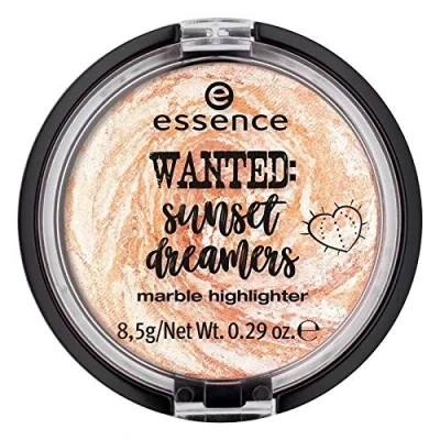 Abbildung von Essence Wanted: sunset dreamers marble Highlighter Nr. 01 golden summer days Inhalt: 8,5g gebackener für extra Glanz im Gesicht.