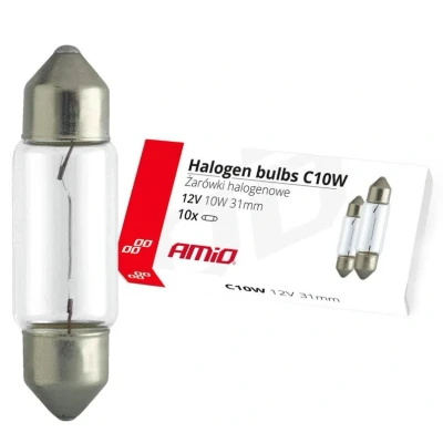 Abbildung von AMiO 02555 Glühlampe 12 10 C10W S8,5d 31 Innenraumverkleidung, außen, Kennzeichenbeleuchtung BMW: 5 Limousine, 3 Touring