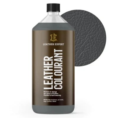 Abbildung von Sehr Deckend Wasser Lederfarbe Metallgrau 1L Leather Paint für Natur und ÖkoLeder Dye Ohne Alkohol alle Lederaccessoires Reißt oder Blättert Nicht ab